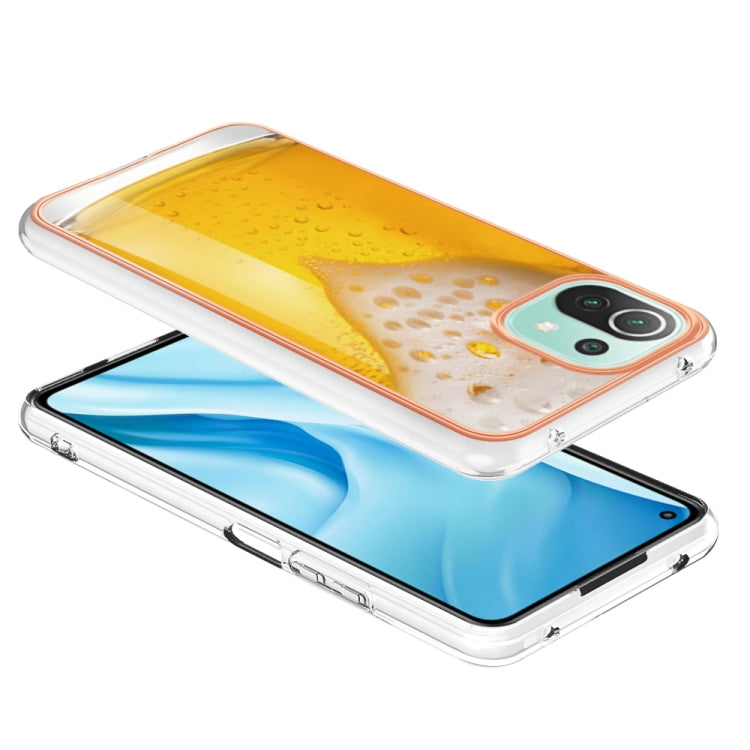 For Xiaomi 11 Lite Electroplating Marble Dual-side IMD Phone Case(Draft Beer) - Xiaomi Cases by buy2fix | Online Shopping UK | buy2fix