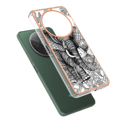 For Xiaomi Redmi A3 Electroplating Marble Dual-side IMD Phone Case(Totem Elephant) - Xiaomi Cases by buy2fix | Online Shopping UK | buy2fix