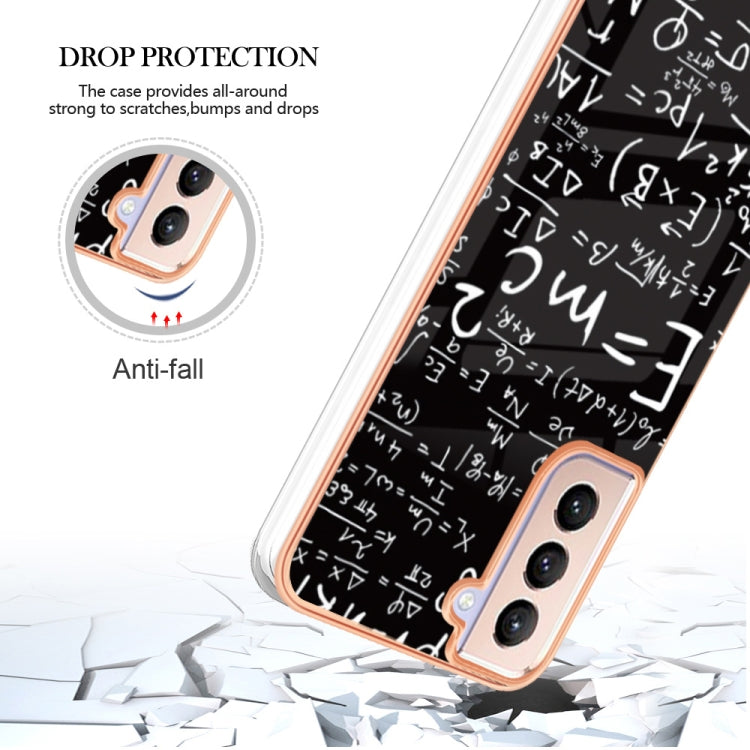 For Samsung Galaxy S21+ 5G Electroplating Marble Dual-side IMD Phone Case(Equation) - Galaxy S21+ 5G Cases by buy2fix | Online Shopping UK | buy2fix
