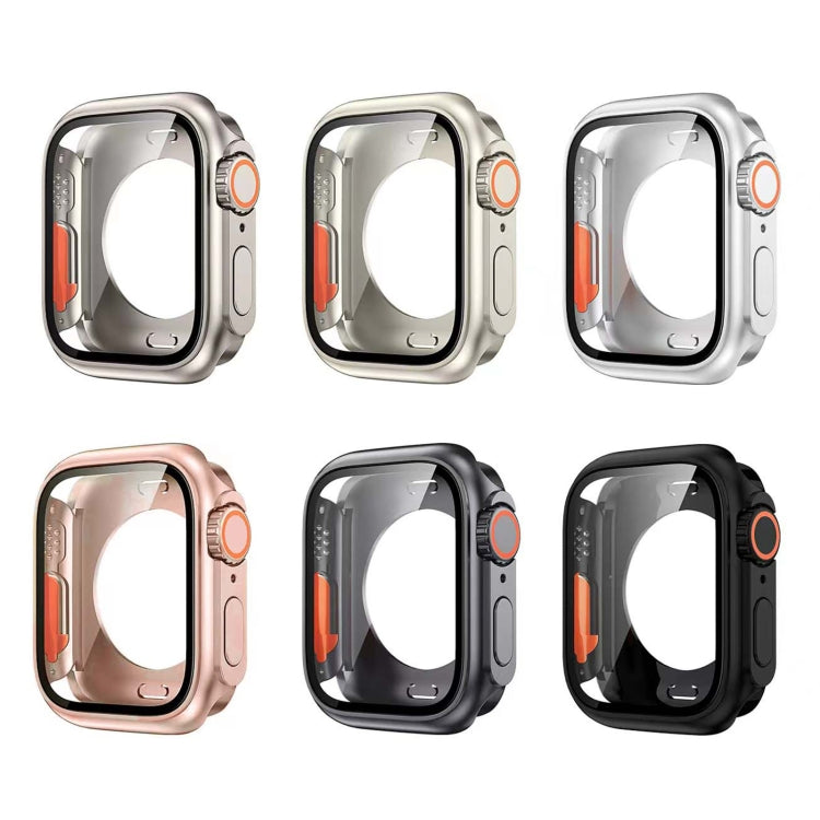 For Apple Watch Series 6 / 5 / 4 / SE 40mm Change to Ultra 49mm All-Inclusive Film Hybrid PC Watch Case(Silver) - Watch Cases by buy2fix | Online Shopping UK | buy2fix