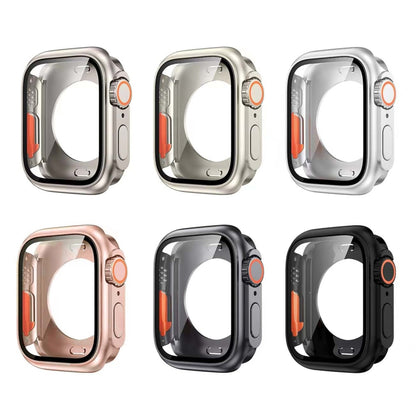 For Apple Watch Series 6 / 5 / 4 / SE 44mm Change to Ultra 49mm All-Inclusive Film Hybrid PC Watch Case(Starlight) - Watch Cases by buy2fix | Online Shopping UK | buy2fix