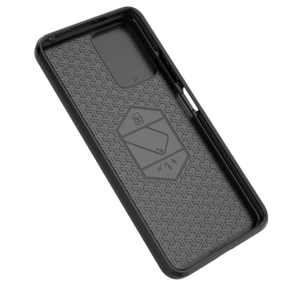 For Xiaomi Redmi Note 12 5G Global Sliding Camshield TPU + PC Shockproof Phone Case with Holder(Black) - Xiaomi Cases by buy2fix | Online Shopping UK | buy2fix