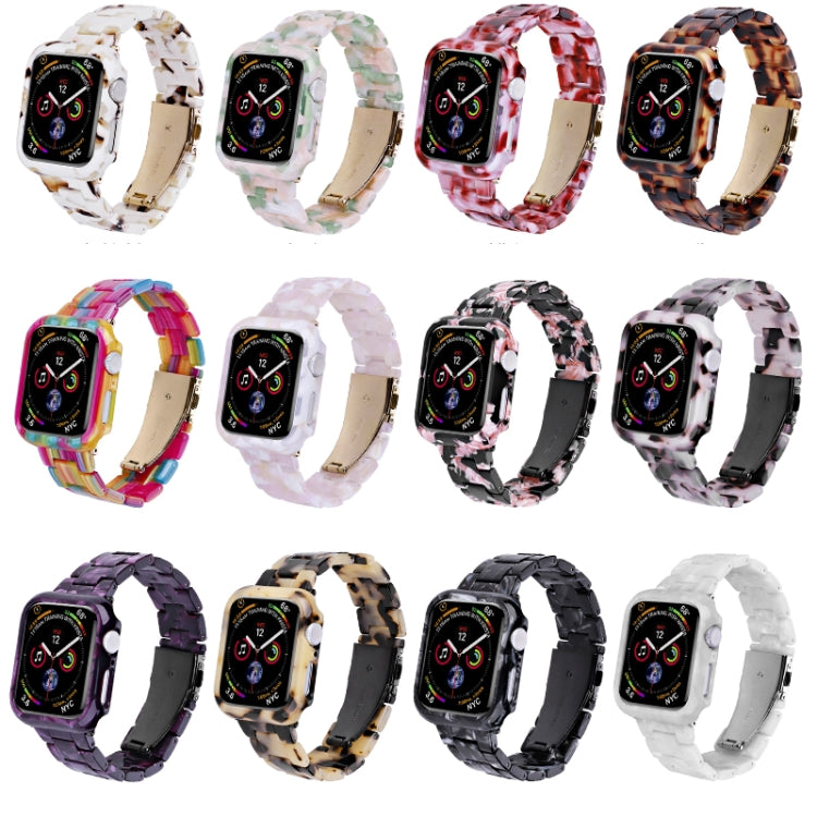 For Apple Watch Ultra 2 / Ultra 49mm Printed Resin PC Watch Band Case Kit(Black Flower) - Watch Cases by buy2fix | Online Shopping UK | buy2fix