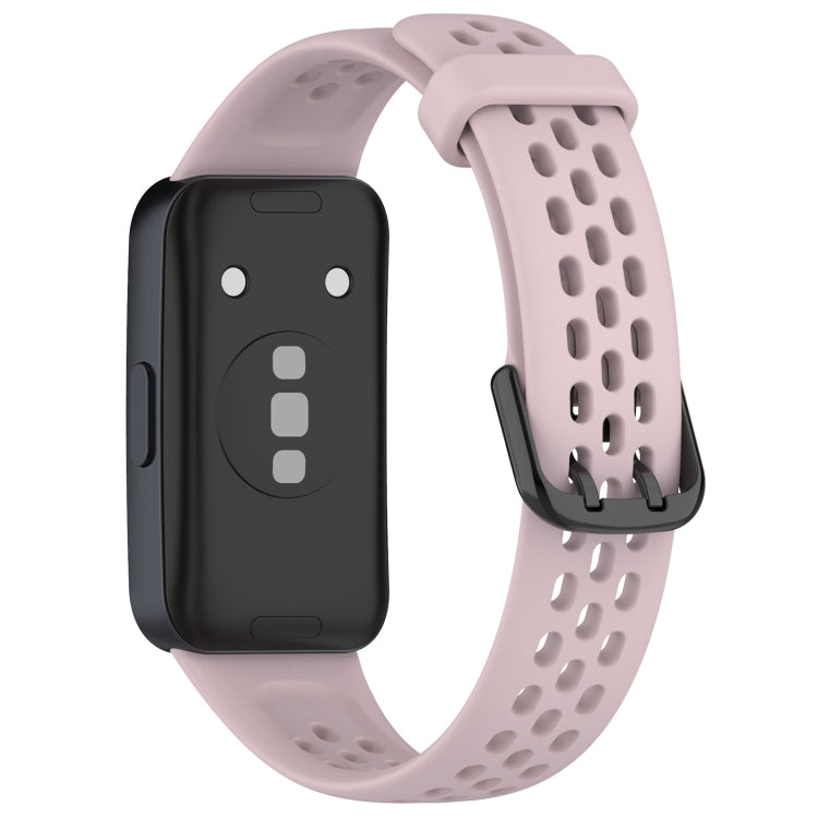 For Huawei Band 8 Solid Color Breathable Silicone Watch Band(Pink) - Watch Bands by buy2fix | Online Shopping UK | buy2fix