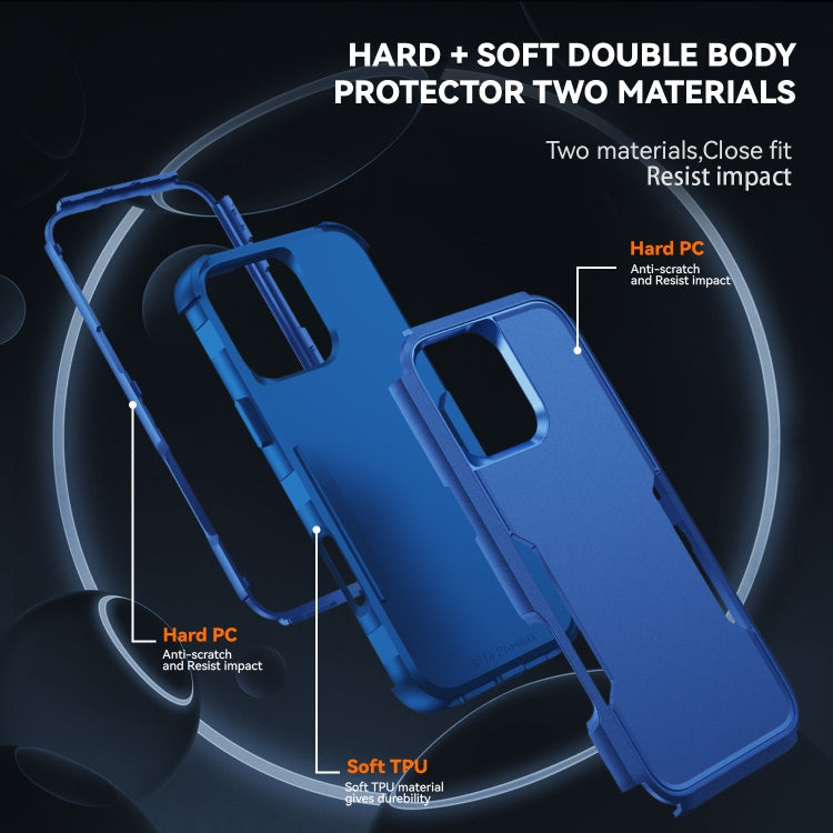 For iPhone 16 Pro Commuter Shockproof TPU + PC Phone Case(Royal Blue) - iPhone 16 Pro Cases by buy2fix | Online Shopping UK | buy2fix