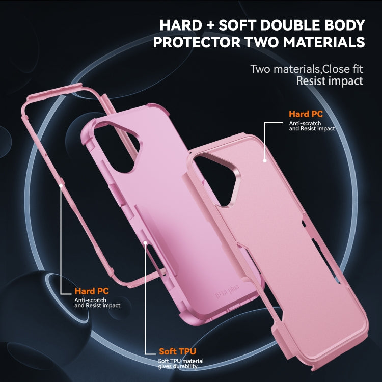 For iPhone 16 Plus Commuter Shockproof TPU + PC Phone Case(Pink) - iPhone 16 Plus Cases by buy2fix | Online Shopping UK | buy2fix