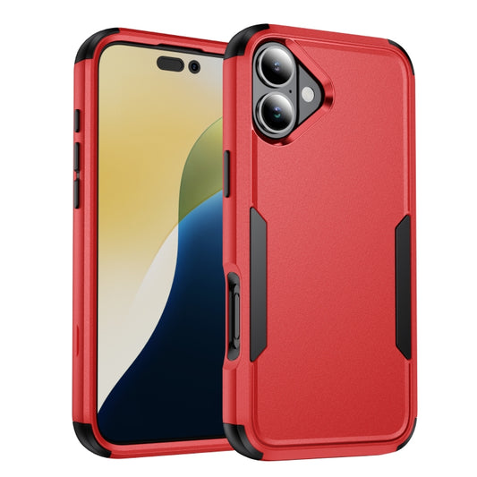 For iPhone 16 Plus Commuter Shockproof TPU + PC Phone Case(Red+Black) - iPhone 16 Plus Cases by buy2fix | Online Shopping UK | buy2fix