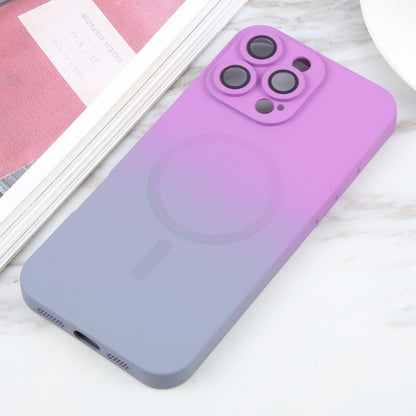 For iPhone 16 Pro Max Liquid TPU Silicone Gradient MagSafe Phone Case(Purple) - iPhone 16 Pro Cases by buy2fix | Online Shopping UK | buy2fix