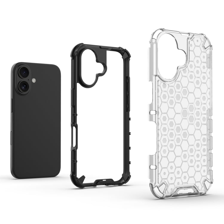 For iPhone 16 Honeycomb Shockproof Phone Case(Green) - iPhone 16 Cases by buy2fix | Online Shopping UK | buy2fix