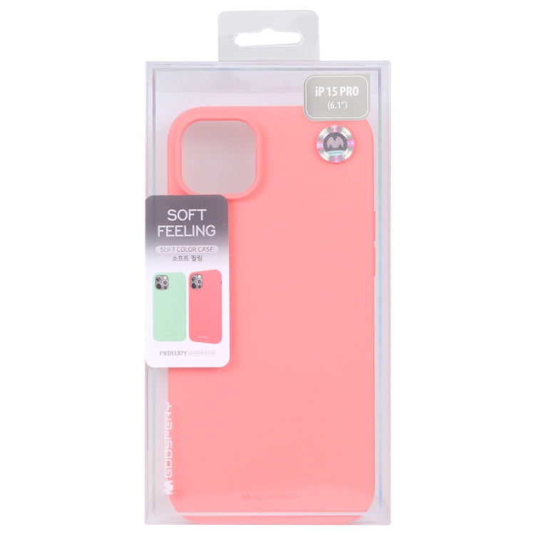 For iPhone 15 Pro Max GOOSPERY SOFT FEELING Liquid TPU Soft Phone Case(Pink) - iPhone 15 Pro Max Cases by GOOSPERY | Online Shopping UK | buy2fix