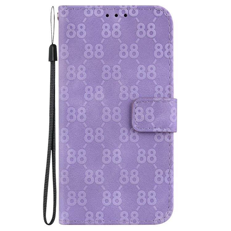 For OnePlus 11 Double 8-shaped Embossed Leather Phone Case(Purple) - OnePlus Cases by buy2fix | Online Shopping UK | buy2fix