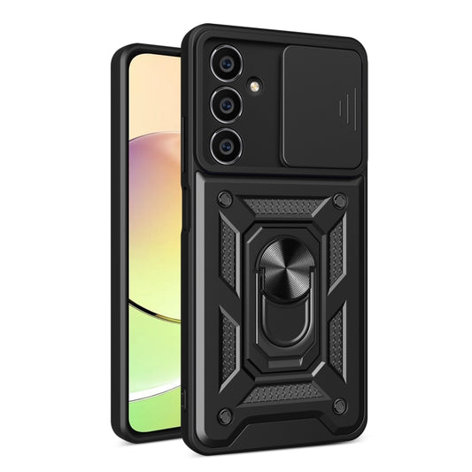 For Samsung Galaxy M54 5G Sliding Camera Cover Design TPU+PC Phone Case(Black) - Galaxy Phone Cases by buy2fix | Online Shopping UK | buy2fix