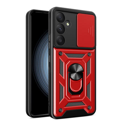 For Samsung Galaxy A55 5G Sliding Camera Cover Design TPU+PC Phone Case(Red) - Galaxy Phone Cases by buy2fix | Online Shopping UK | buy2fix