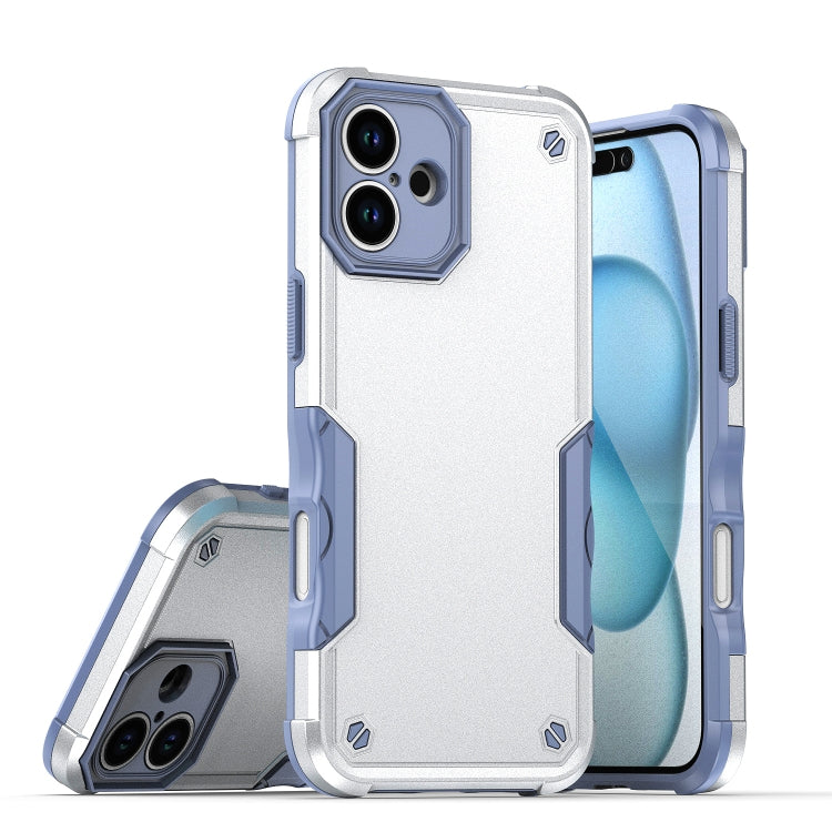 For iPhone 16 Plus Non-slip Shockproof Armor Phone Case(White) - iPhone 16 Plus Cases by buy2fix | Online Shopping UK | buy2fix