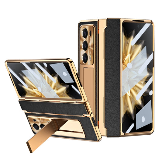 For Honor Magic V2 Shield Series Integrated Folding Phone Case(Gold+Black) - Honor Cases by buy2fix | Online Shopping UK | buy2fix