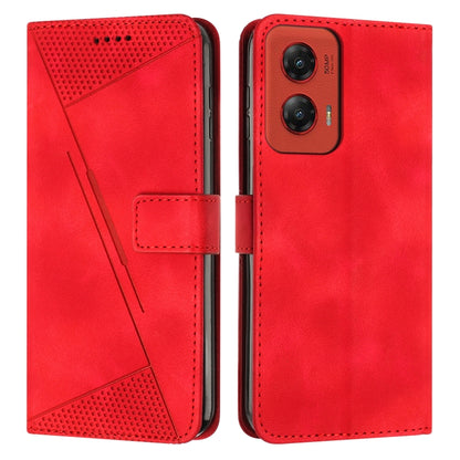 For Motorola Moto G Stylus 5G 2024 Dream Triangle Leather Phone Case with Lanyard(Red) - Motorola Cases by buy2fix | Online Shopping UK | buy2fix