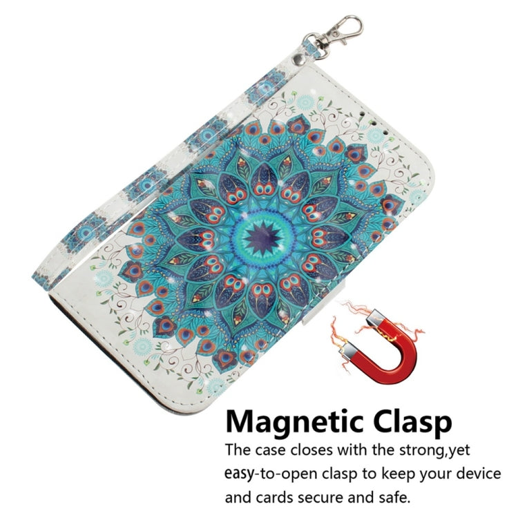 For OnePlus 13 3D Colored Horizontal Flip Leather Phone Case(Peacock Wreath) - OnePlus Cases by buy2fix | Online Shopping UK | buy2fix