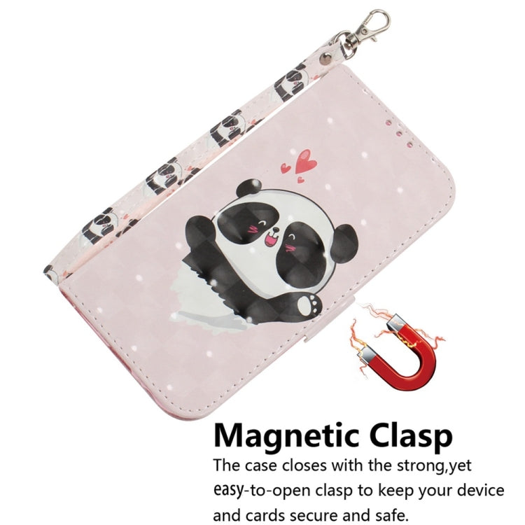 For OnePlus 13 3D Colored Horizontal Flip Leather Phone Case(Heart Panda) - OnePlus Cases by buy2fix | Online Shopping UK | buy2fix