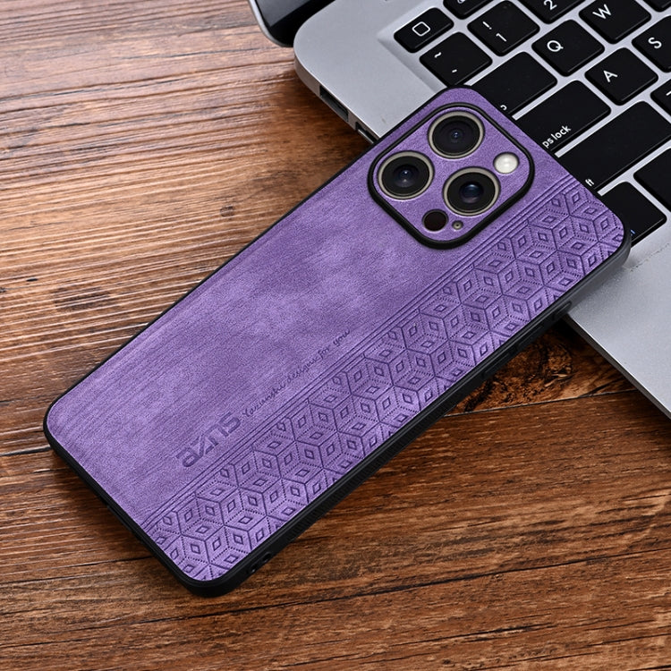 For iPhone 16 Pro Max AZNS 3D Embossed Skin Feel Phone Case(Purple) - iPhone 16 Pro Max Cases by AZNS | Online Shopping UK | buy2fix