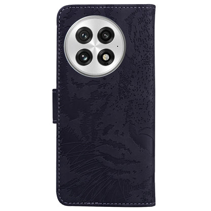 For OnePlus 13 Tiger Embossing Pattern Flip Leather Phone Case(Black) - OnePlus Cases by buy2fix | Online Shopping UK | buy2fix