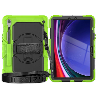 For Samsung Galaxy Tab S9 / S8 / S7 Silicone + PC Tablet Case(Yellow Green+Black) - Galaxy Tab S9 Cases by buy2fix | Online Shopping UK | buy2fix