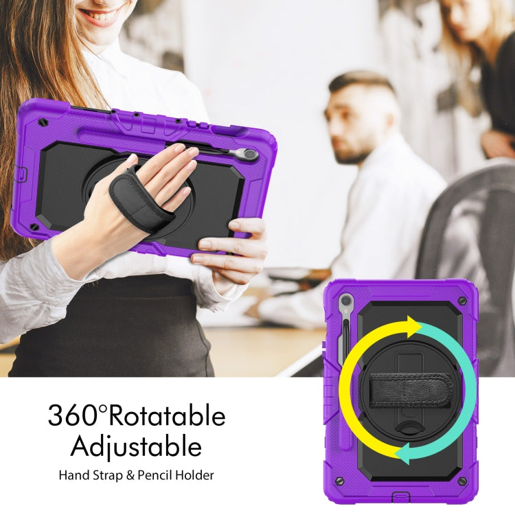 For Samsung Galaxy Tab S9 / S8 / S7 Silicone + PC Tablet Case(Purple+Black) - Galaxy Tab S9 Cases by buy2fix | Online Shopping UK | buy2fix