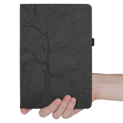 For iPad Pro 11 2024 Tree Life Embossed Rotation Leather Smart Tablet Case(Black) - iPad Pro 11 2024 Cases by buy2fix | Online Shopping UK | buy2fix