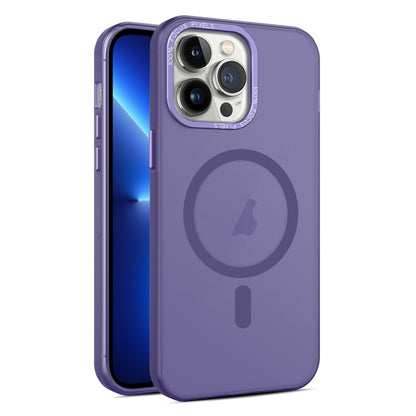 For iPhone 13 Pro MagSafe Frosted Translucent Mist Phone Case(Dark Purple) - iPhone 13 Pro Cases by buy2fix | Online Shopping UK | buy2fix