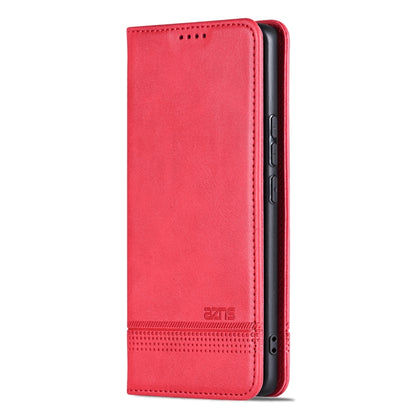 For OPPO Find X7 AZNS Magnetic Calf Texture Flip Leather Phone Case(Red) - OPPO Cases by AZNS | Online Shopping UK | buy2fix