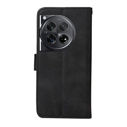 For OnePlus 12 Classic Calf Texture Flip Leather Phone Case(Black) - OnePlus Cases by buy2fix | Online Shopping UK | buy2fix