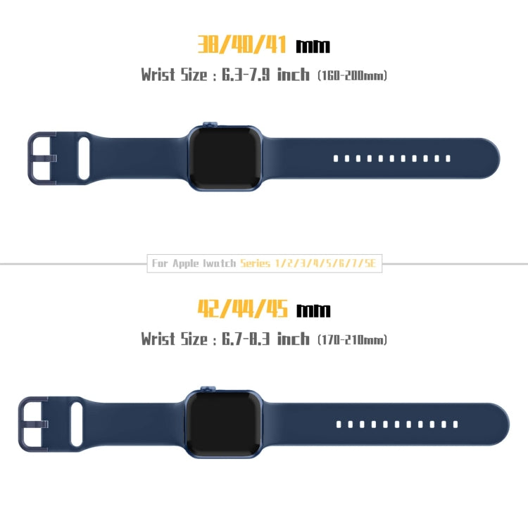 For Apple Watch Series 5 40mm Pin Buckle Silicone Watch Band(Abyss Blue) - Watch Bands by buy2fix | Online Shopping UK | buy2fix