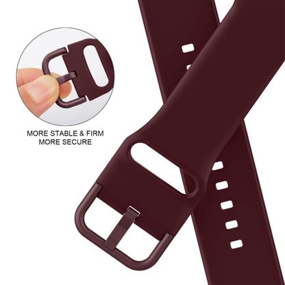 For Apple Watch Series 2 42mm Pin Buckle Silicone Watch Band(Wine Red) - Watch Bands by buy2fix | Online Shopping UK | buy2fix