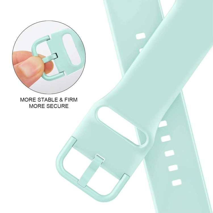 For Apple Watch Series 2 38mm Pin Buckle Silicone Watch Band(Mint Green) - Watch Bands by buy2fix | Online Shopping UK | buy2fix