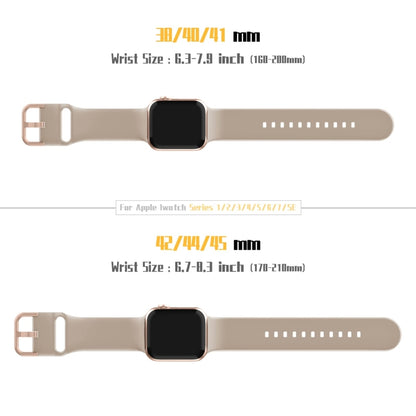 For Apple Watch 38mm Pin Buckle Silicone Watch Band(Milk Tea) - Watch Bands by buy2fix | Online Shopping UK | buy2fix