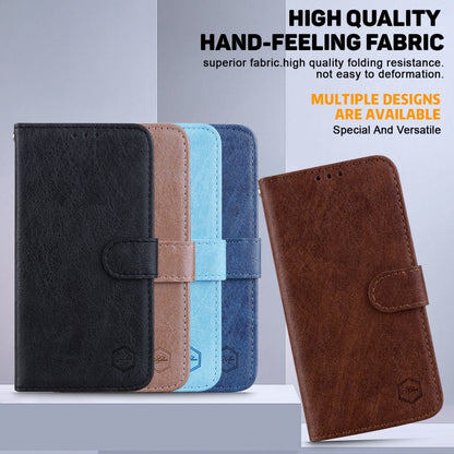 For Google Pixel 9 Pro XL Skin Feeling Oil Leather Texture PU + TPU Phone Case(Brown) - Google Cases by buy2fix | Online Shopping UK | buy2fix