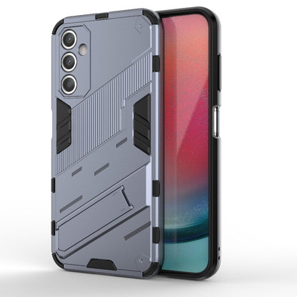 For Samsung Galaxy A25 5G Punk Armor 2 in 1 PC + TPU Shockproof Phone Case with Invisible Holder(Grey) - Galaxy Phone Cases by buy2fix | Online Shopping UK | buy2fix