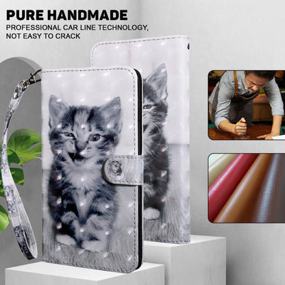 For iPhone 16 Pro Max 3D Painted Leather Phone Case(Smile Cat) - iPhone 16 Pro Max Cases by buy2fix | Online Shopping UK | buy2fix