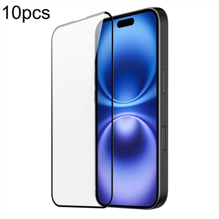 For iPhone 16 10pcs DUX DUCIS 0.33mm 9H Medium Alumina Tempered Glass Film - iPhone 16 Tempered Glass by DUX DUCIS | Online Shopping UK | buy2fix