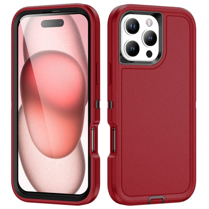 For iPhone 16 Pro Max Life Waterproof Rugged Phone Case(Red + Black) - iPhone 16 Pro Max Cases by buy2fix | Online Shopping UK | buy2fix