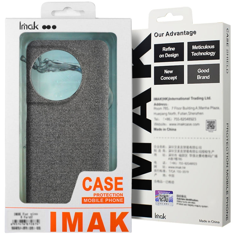 For OnePlus Nord CE4 5G imak Ruiyi Series Cloth Texture PU + PC Phone Case(Dark Grey) - OnePlus Cases by imak | Online Shopping UK | buy2fix