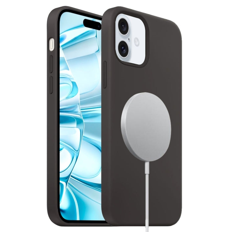 For iPhone 16 Plus Liquid Silicone Full Coverage MagSafe Phone Case(Black) - iPhone 16 Plus Cases by buy2fix | Online Shopping UK | buy2fix