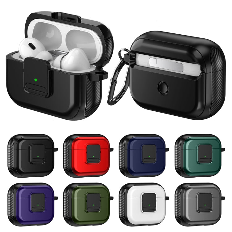 For AirPods 2 / 1 TPU + PC Wireless Earphones Case with Magnetic Switch(Army Green) - For AirPods 1/2 by buy2fix | Online Shopping UK | buy2fix