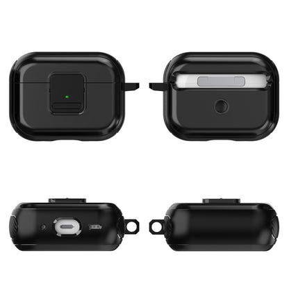 For AirPods Pro 2 TPU + PC Wireless Earphones Case with Magnetic Switch(Black) - For AirPods Pro 2 by buy2fix | Online Shopping UK | buy2fix