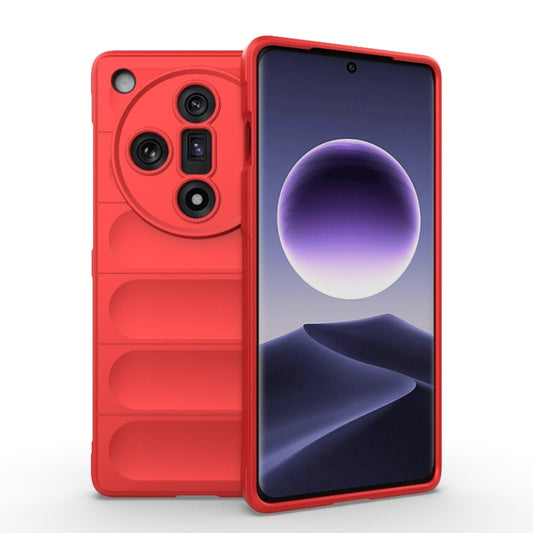 For OPPO Find X7 5G Magic Shield TPU + Flannel Phone Case(Red) - OPPO Cases by buy2fix | Online Shopping UK | buy2fix