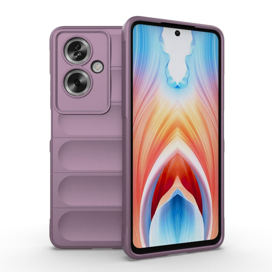 For OPPO A79 5G Global Magic Shield TPU + Flannel Phone Case(Purple) - OPPO Cases by buy2fix | Online Shopping UK | buy2fix