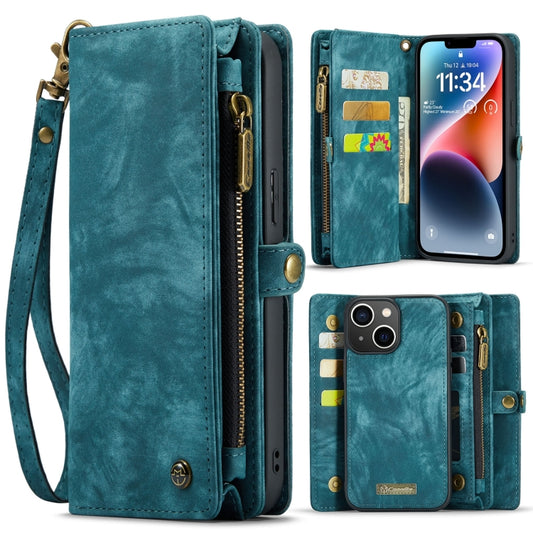 For iPhone 15 CaseMe 008 Detachable Multifunctional Leather Phone Case(Blue) - iPhone 15 Cases by CaseMe | Online Shopping UK | buy2fix