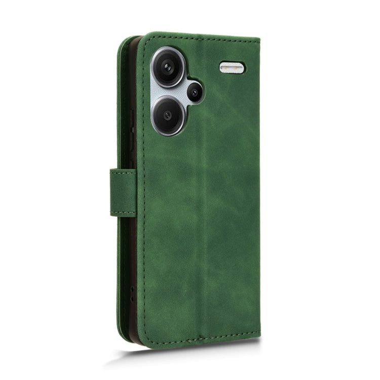 For Xiaomi Redmi Note 13 Pro+ 5G Skin Feel Magnetic Flip Leather Phone Case(Green) - Note 13 Pro+ Cases by buy2fix | Online Shopping UK | buy2fix