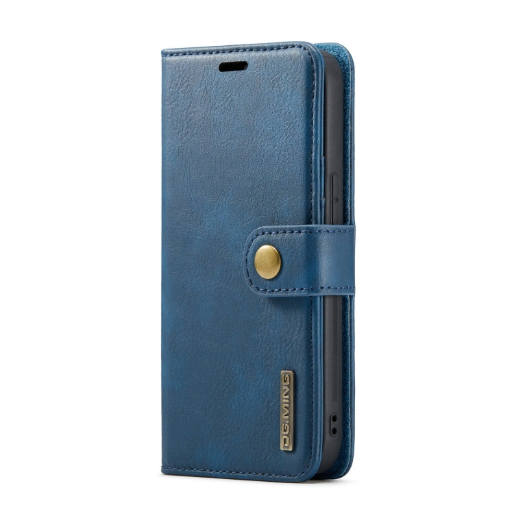 For iPhone 15 Pro DG.MING Crazy Horse Texture Detachable Magnetic Leather Phone Case(Blue) - iPhone 15 Pro Cases by DG.MING | Online Shopping UK | buy2fix