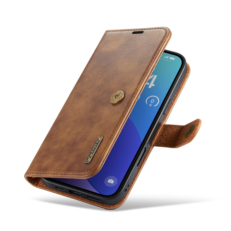 For iPhone 16 Pro Max DG.MING Crazy Horse Texture Detachable Magnetic Leather Phone Case(Brown) - iPhone 16 Pro Max Cases by DG.MING | Online Shopping UK | buy2fix