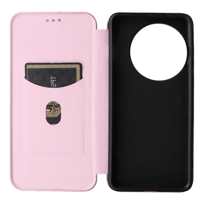 For OnePlus 13 Carbon Fiber Texture Flip Leather Phone Case(Pink) - OnePlus Cases by buy2fix | Online Shopping UK | buy2fix